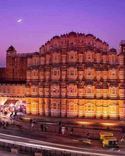 Hawa Mahal Jaipur front view showcasing pink sandstone architecture